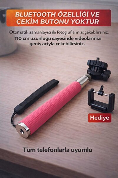 ASG عصا سيلفي فائقة المتانة تدور 180 درجة وطولها 110 سم (لا تشمل حامل الهاتف)