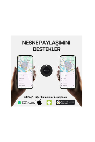 voltix Lifemate LifeTag - İos & Android Uyumlu - Akıllı Takip Cihazı - Smart Tag - Siyah