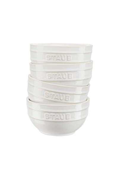 STAUB Seramik Kase 4'lü Set 14 cm Fildişi