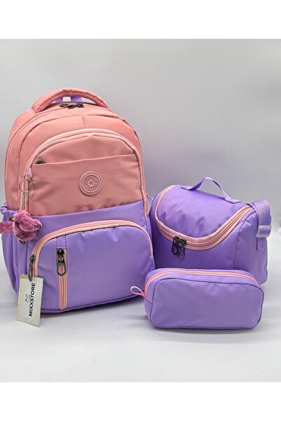 ms mixxstore Rucsac de școală din folie de țesătură rezistentă la apă, cu nut...