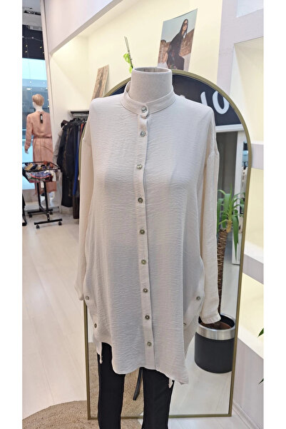 Invee Haki̇m Yaka Caz Tunic 6941 Beige
