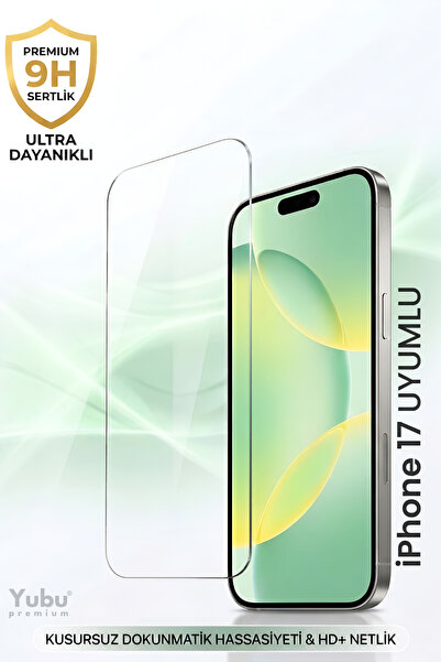iPhone 17 Fully Compatible 9H Tempered Glass Screen Protector HD+ Crystal Clarity 0.26mm Tempered Glass