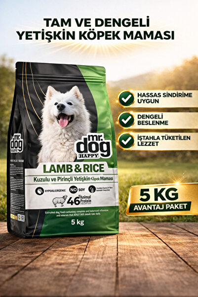 mr. dog happy Sensitive Kuzu Etli Pirinçli Yetişkin Köpek Maması 5 Kg Hassas ...
