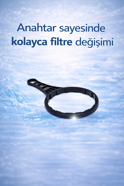 İKOMAK Bina Girişi 10" Üçlü Filtre, Daire, Villa Girişi 3/4"