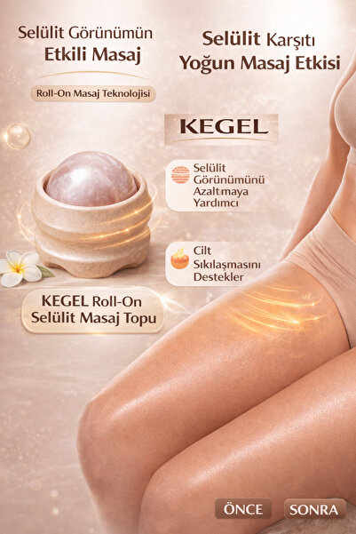 KEGEL Roll On Selülit Masaj Aleti Topu Krem Renk – 360° Döner Masaj Küresi | ...