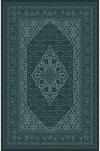 kilim home Κλασικό Περσικό Χαλί με Αντιολισθητική Βάση - Σκούρο Πράσινο Πολυτ...