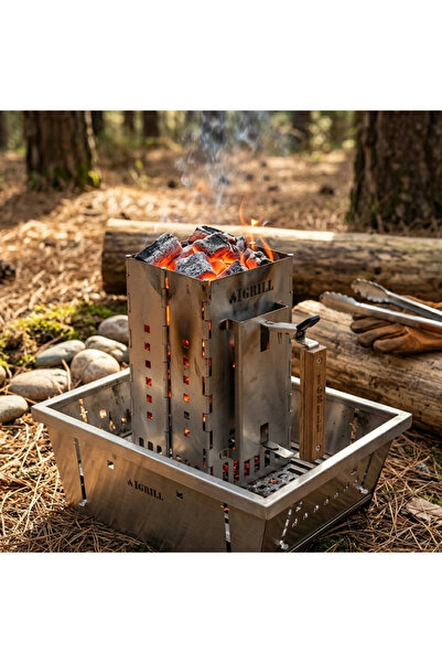 IGRILL Katlanır Kömür Tutuşturma Bacası