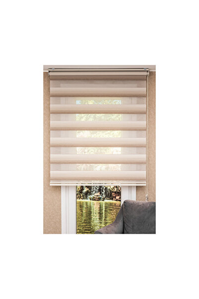 Koçtaş Plus Zebra Stor Perde Kahverengi-Karamel