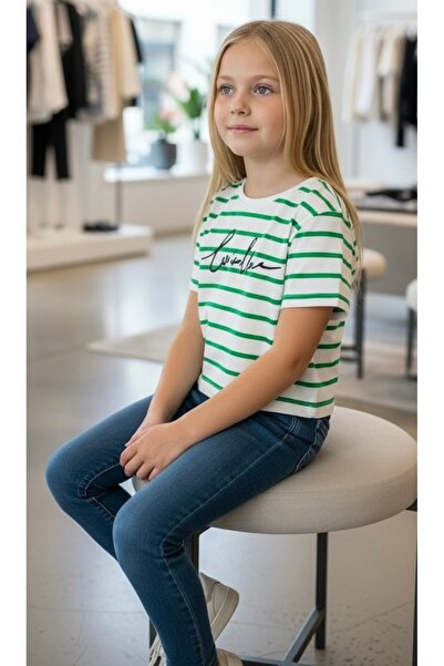 Minimoda Kids Tricou imprimat cu dungi