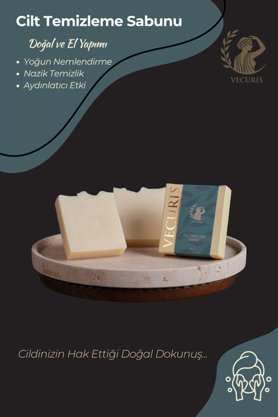 VECURIS Sensitive Purifying Skin Cleansing Soap |   Vitamin B5, Allantoin |   Natural Soap
