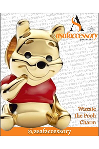 asaf Altın ayıcık charm | gümüş kaplama| ASAFACCESSORY