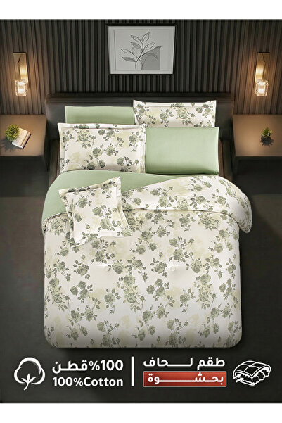 Melen مفارش ميلين | طقم لحاف قطن مقاس كوين بحشوة سميكة 8 قطع