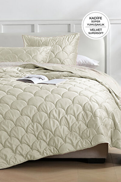 EvienHome شين مخمل غطاء سرير مجموعة مفرد قطعة مبطّن فائقة النعومة محشو بالألياف