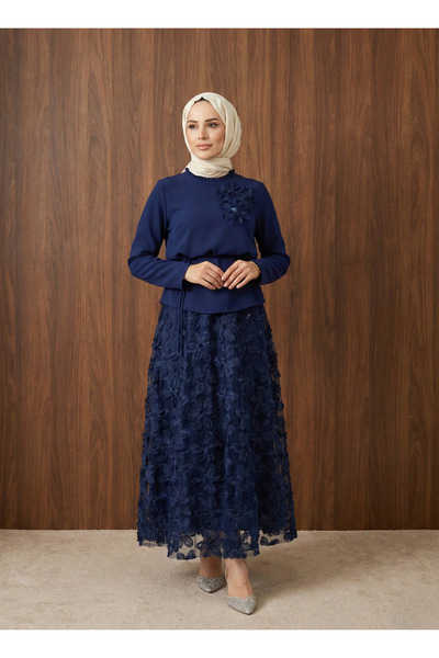 MissPul تنورة نسائية بتصميم زهور ثلاثية الأبعاد