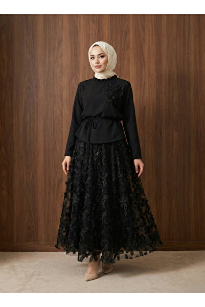 MissPul تنورة نسائية بتصميم زهور ثلاثية الأبعاد