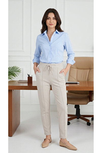 COMS'S Παντελόνι με σχέδιο ψαριού με σχέδιο σιέρι