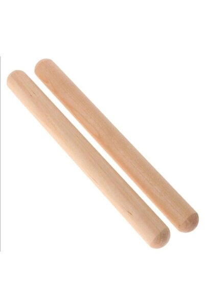 Toy Oyuncak Okul Öncesi 30 cm. Ahşap Ritim Çubuğu 1 Çift ( 2 adet Anaokulu Ço...