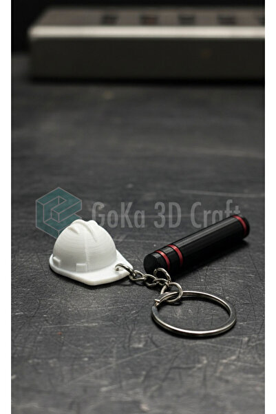 GoKa 3D Craft Mühendis & Mimar Özel Tasarım: 3D Baret ve Proje Tüpü Anahtarlık