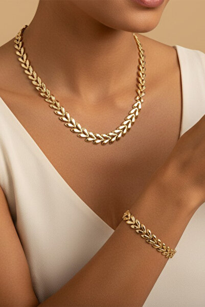 XUPING JEWELRY Stil Incisi/Xupıng Jewelry 14 Ayar Altın Kaplama Yaprak Model ...