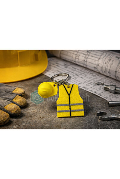 GoKa 3D Craft Mühendis & İş Güvenliği Özel Tasarım: 3D Sarı İkaz Yeleği ve Ba...