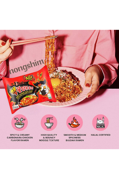 buldak 2X SPICY HOT CHICKEN FLAVOR RAMEN HELAL DAMGALI 5Lİ