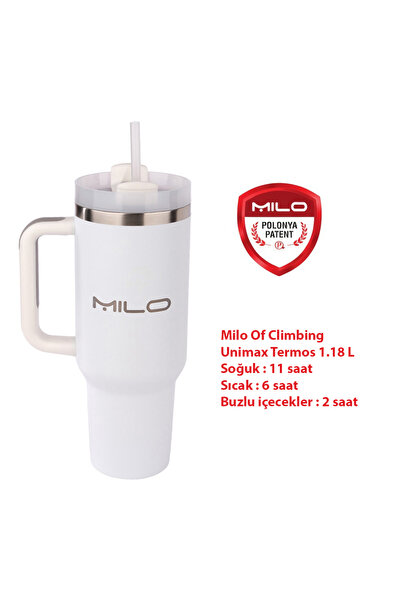 Milo Of Climbing The Unimax 1.18 L Steel Thermos White Mug