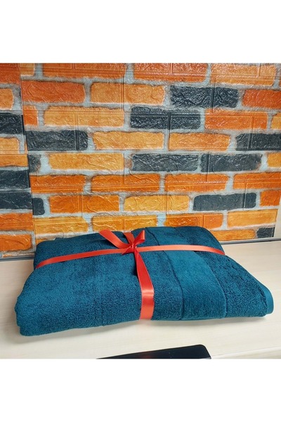 Özdilek Svv Border Büyük Boy Banyo Havlusu (89x173) - Dark Teal (Koyu Turkuaz)