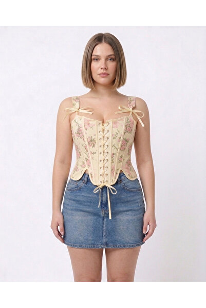 nottiva Butter Blossom Lace-Up Büstiyer