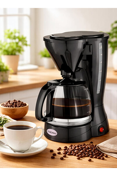 TOSCANA U Coffee Maker 650W 750ml Capacity Detachable and Reusable Filter Aut...