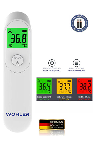 Wohler Temassız Dijital Ateş Ölçer Alından Vücut Ve Nesne Fda Onaylı