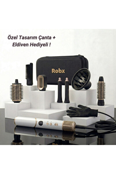 ROBX 7 IN1 838I Multi-styler Hava Üfleme Saç Şekillendirme ve Kurutma Led İYO...
