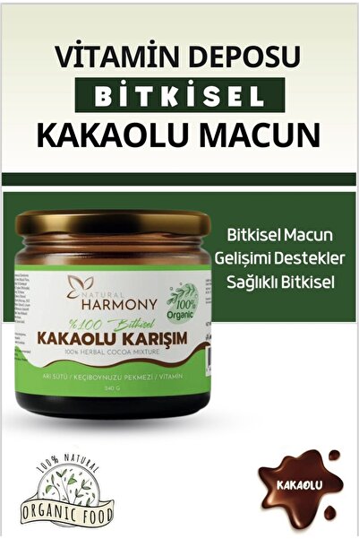 Natural Harmony Kakaolu Pekmez Arı Sütü Bal Bitkisel Vitaminli macun 240 gr