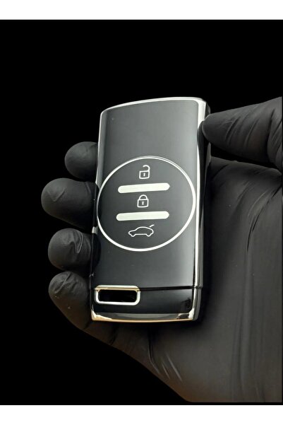 ÖZEN KEYS Lux 1. Quality Chery Tiggo 7 Pro Smart Key Case Cover Black Silver