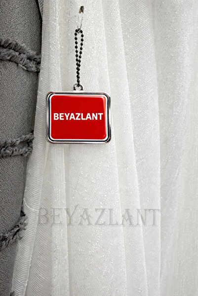 BEYAZLANT Şantuklu Bambu Modern l Ağır Dökümlü 1/3 Sıkı Pileli Tül Perde l Üt...