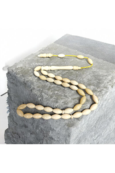 İnan Tesbih سبحة من عظم الجمل بحجم كبير مقطوعة على شكل شعير