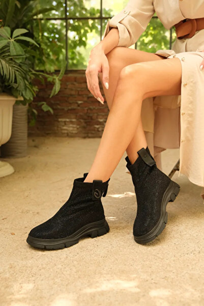 Guja İthal Taşlı Kadın Şık Bot