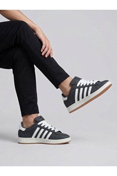 Campus Pantofi sport gri Acampus anti-alunecare sneakerși Alb gros cu șiretur...