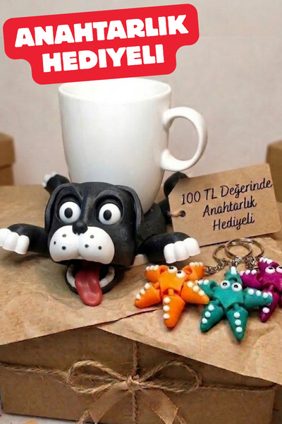 Genç 3D Eğlenceli Hareketli Köpek Bardak Altlığı | | Eğlenceli Masaüstü Barda...