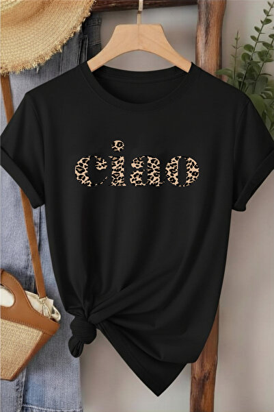 l'eivor Γυναικείο μπλουζάκι με στάμπα ciao Leopard Pattern