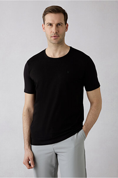 Kiğılı Μπλουζάκι μονό ζέρσεϊ από βαμβακερό λεπτό μπλουζάκι με λαιμόκοψη