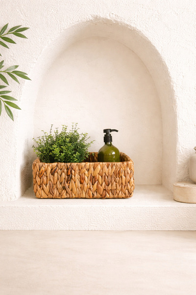 KaiHome 28x18x11 см Плетений кошик для води у формі прямокутника