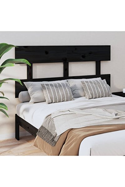 Concept Tăblie de pat, negru, 144x3x81 cm, lemn masiv de pin