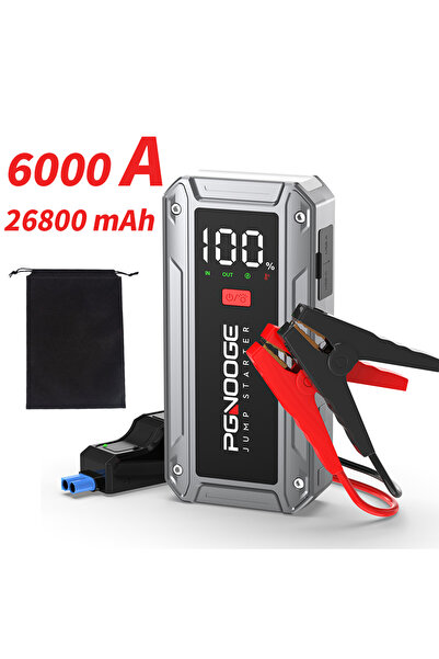 PGNOOGE جهاز تشغيل بطارية السيارة 26800 مللي أمبير 6000 أمبير (يدعم جميع أنوا...