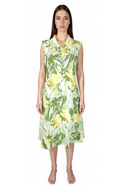 Generic Women A-Line Sleeveless Dress with Extra Short Sleeves