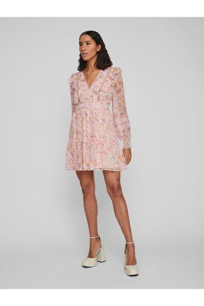 VILA Minikleid Langärmeliges