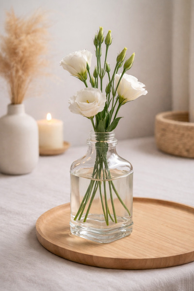 Mottogo Cam Şişe Vazo & Reed Difüzör – Çok Amaçlı Dekoratif Şişe 250 ml