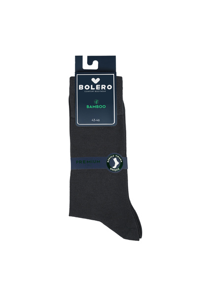 Bolero Erkek Premium Dikişsiz Kokulu Yazlık Bambu Çorap Füme