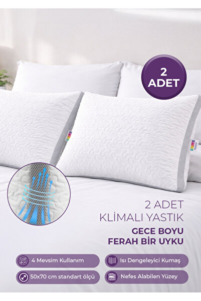 Days In Colours 2 Adet Klimalı Silikon Yastık - DayCool Serisi - 2 x 800 Gram...