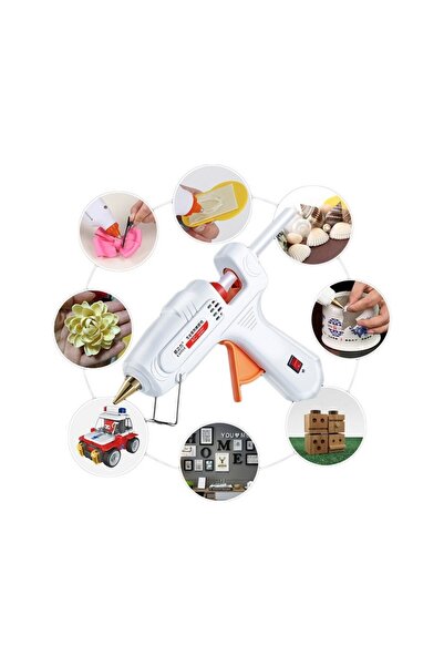 kayasanyapimarket Sıcak Mum Silikon Tabancası 60-100 Watt Anahtarlı 6 Mum Ile