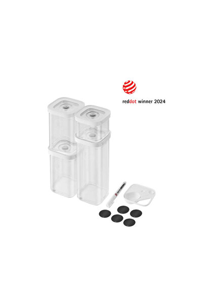 ZWILLING Fresh & Save Cube 6 Parça Vakumlu Saklama Kabı Seti S - Şeffaf Beyaz